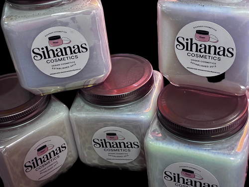 Sihanas Cosmetics Vegan body, hair and face sugar scrub